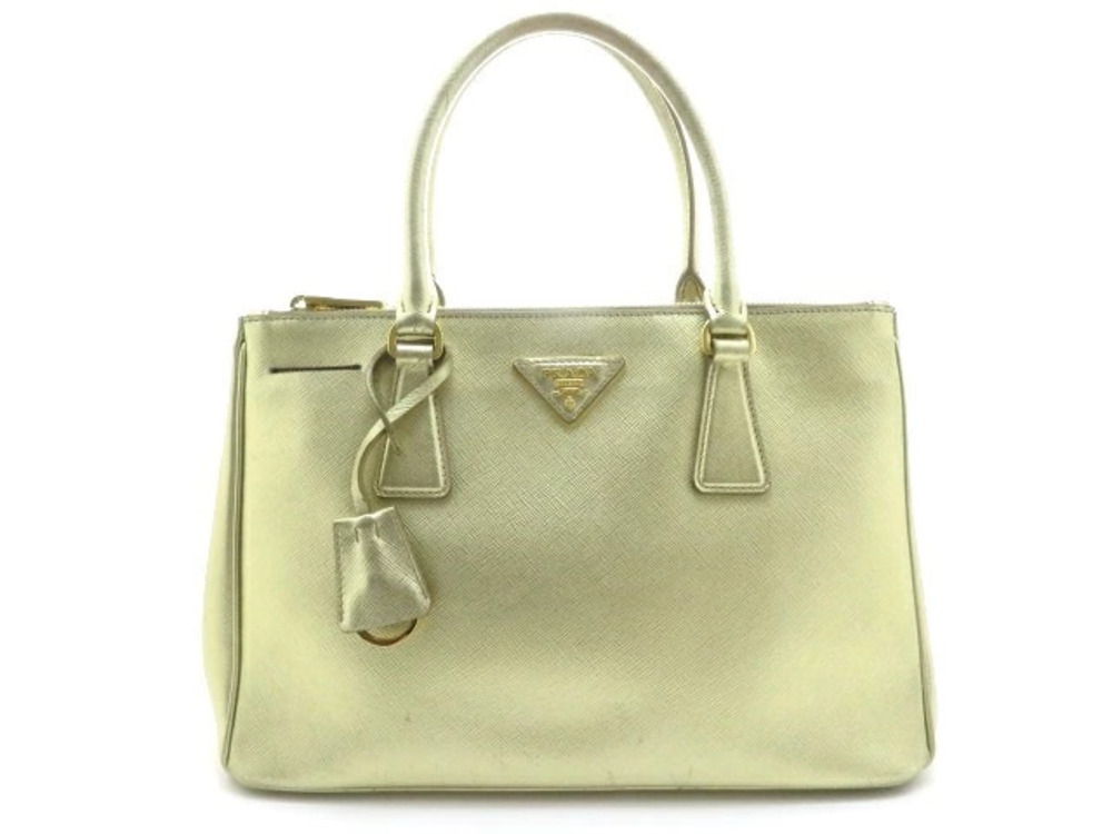 Prada shoulder bag Saffiano leather gold